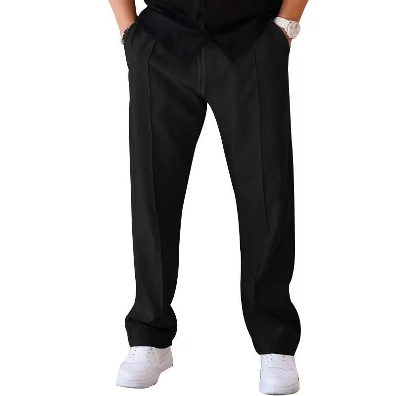 Men's Straight-Leg Athletic Casual Long Pants